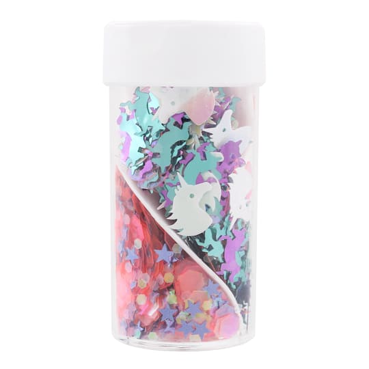 Mystic Unicorn Shaped Glitter Swirl Jar by Creatology&#x2122;